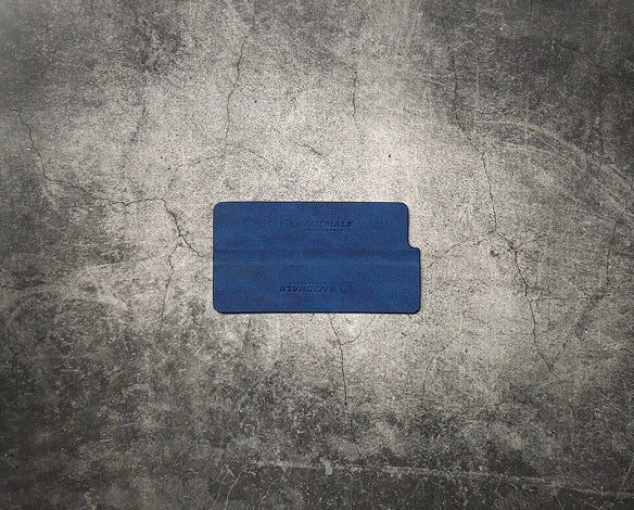 165mm Magnetic Knife Guard. Denim Blue PU
