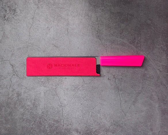 190mm Magnetic Knife Guard. Warm Pink PU