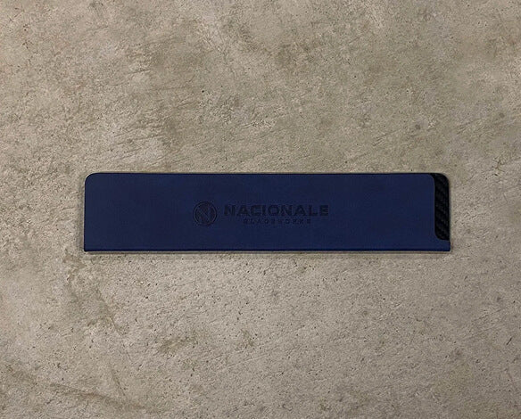 215mm Magnetic Knife Guard. Denim Blue PU