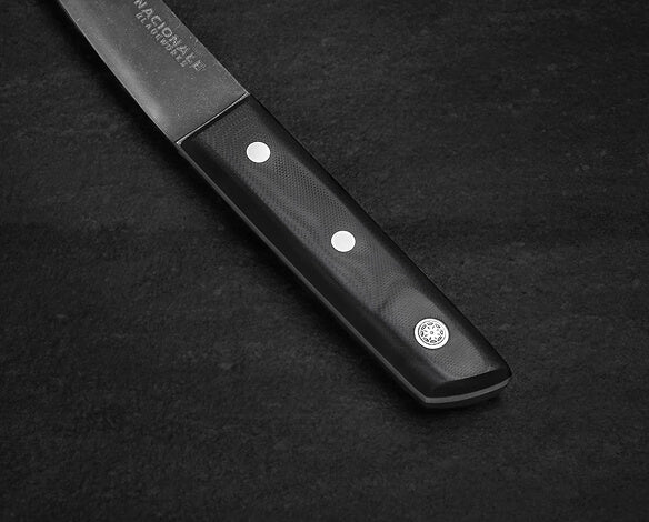 B-STOCK 145mm Hankotsu Boning Knife. Sandvik 14c28n. Full Tang. Black G10
